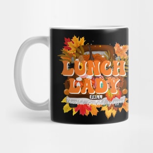 Lunch Lady School Cafeteria Worker Truck Pumpkin Fall Autumn Mug